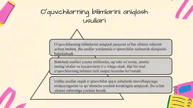 Oʻquvchilarning bilim, koʻnikma va malakalarini tashxis etish 3