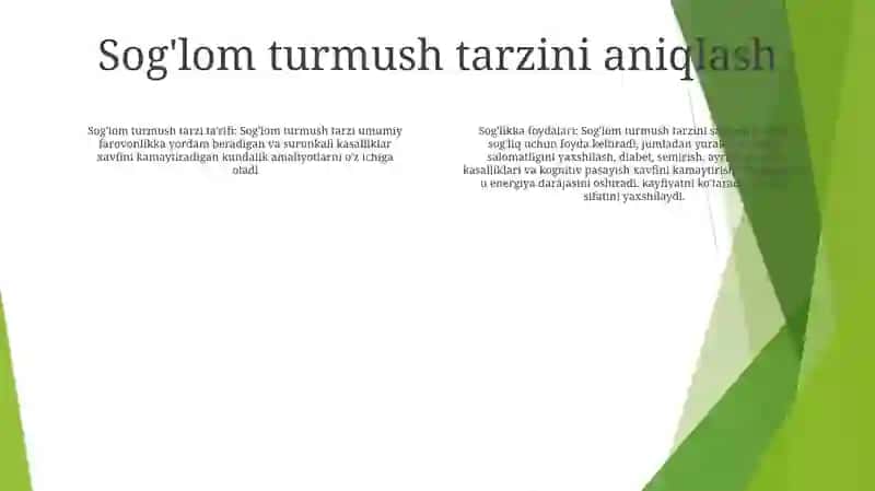 Sog'lom turmush tarzi 3
