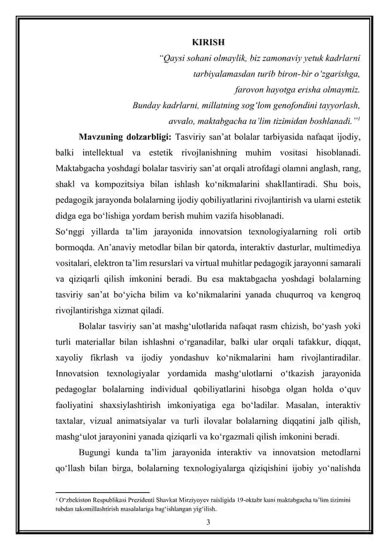 Tasviriy san'at elementlarini o'rgatishda innovatsion texnologiyalardan foydalanish 3