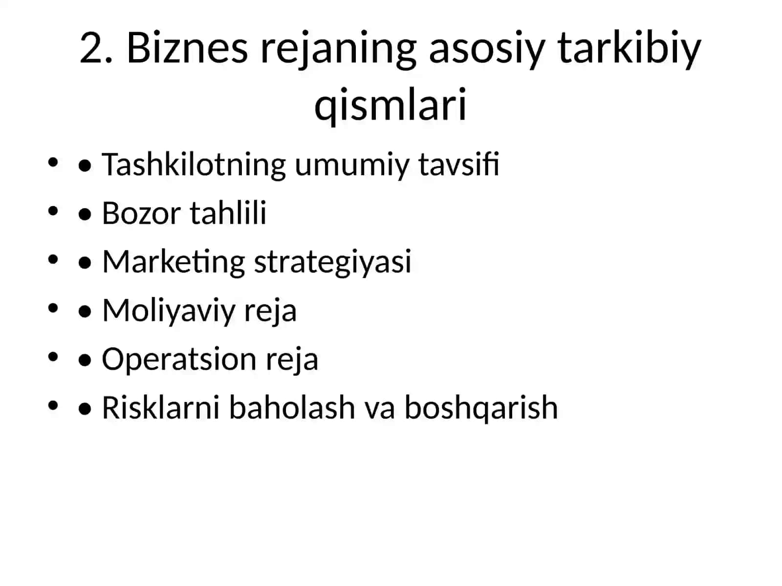 Sog‘liqni saqlashda biznes reja va uni ishlab chiqish tamoyillari 3