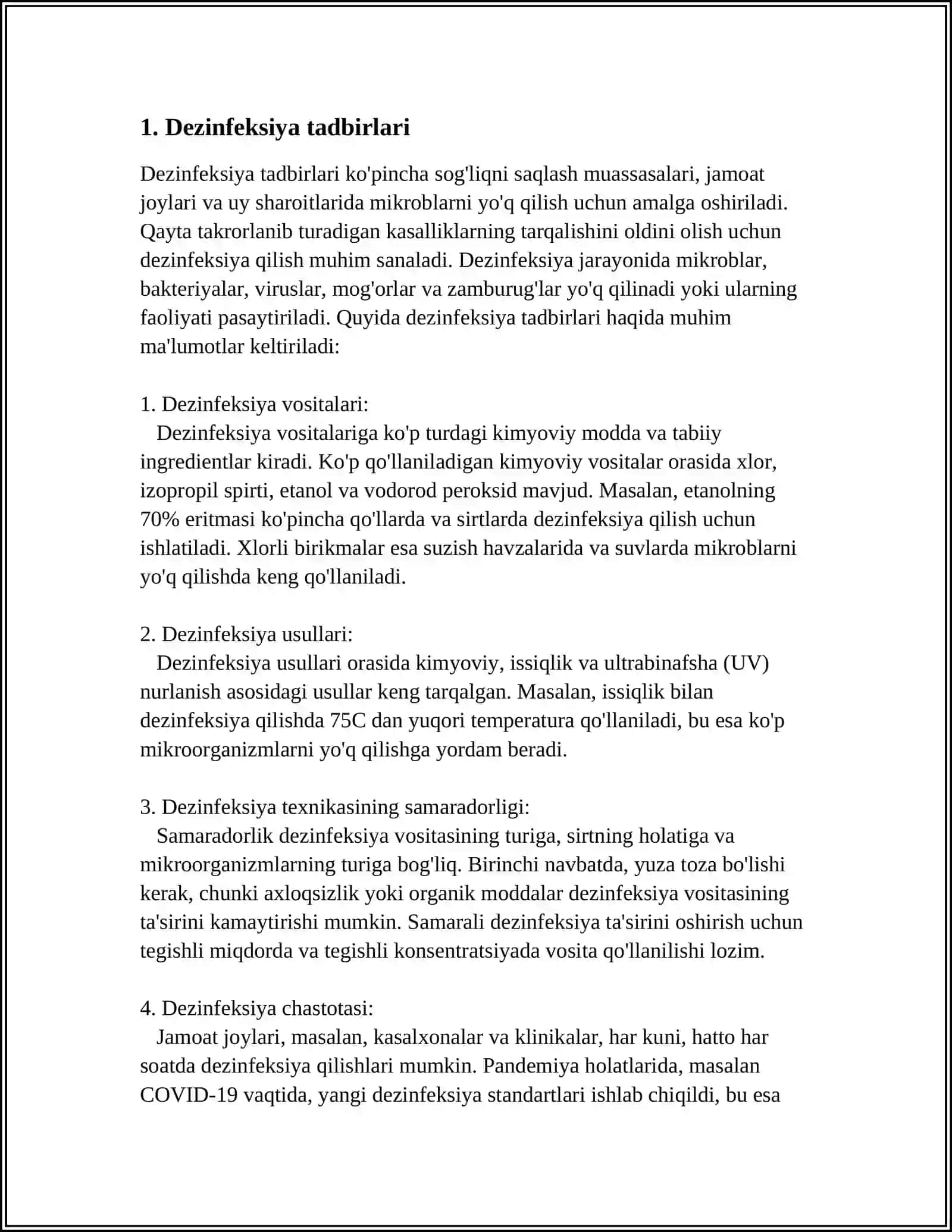INFEKSIYA OʻCHOGʻIDA EPIDEMIYAGA QARSHI OʻTKAZILADIGAN CHORA TADBIRLAR 3