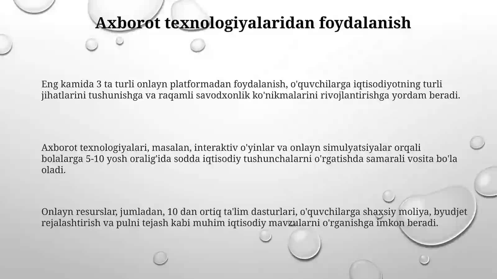 Iqtisodiy savodxonlikni shakllantirish 3