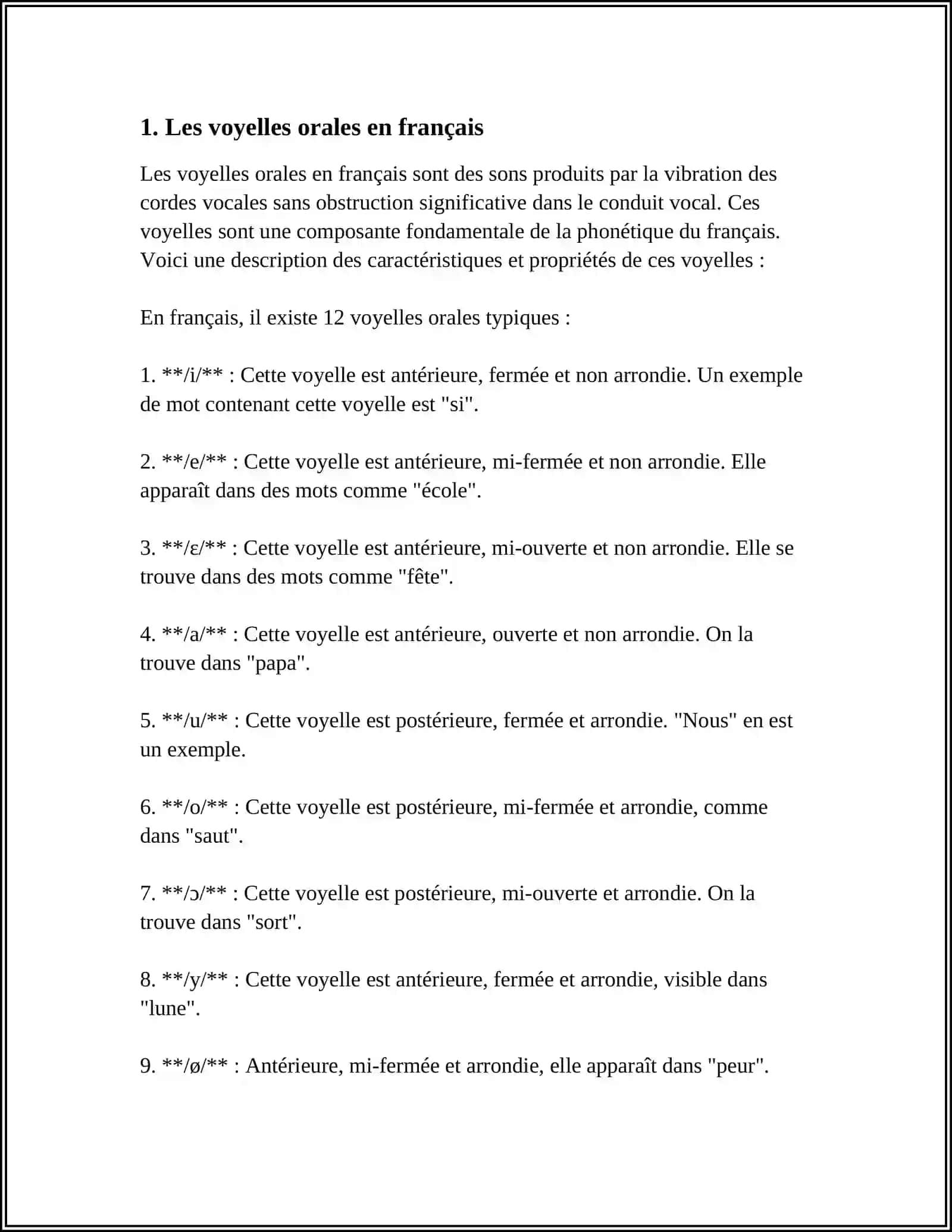LES VOYELLES DANS LA LANGUE ÉTUDIE 3