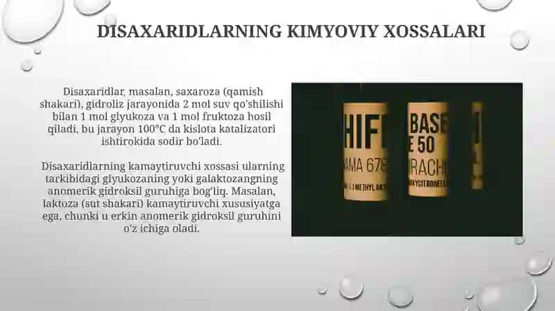 Disaxaridlarning Kimyoviy Xossalari 3
