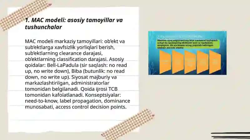 MAC modeli: asosiy tamoyillar va tushunchalar 3
