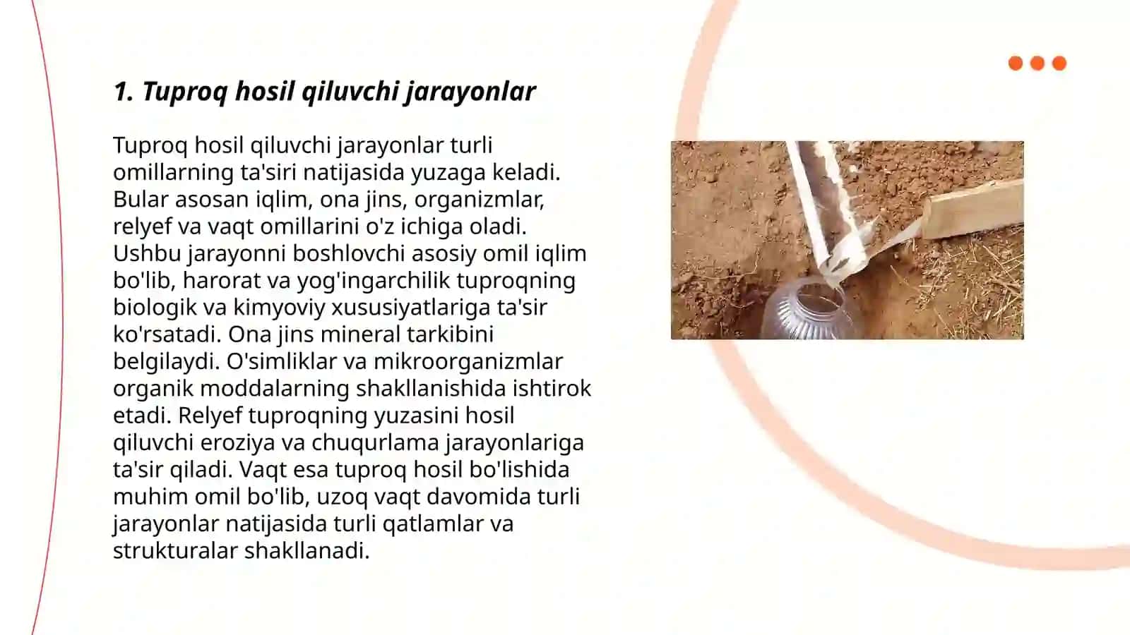Tuproq hosil qiluvchi g'ovaksimon nurash mahsulotlari 3