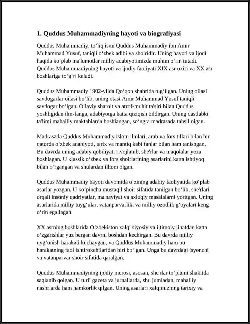 QUDDUS MUHAMMADIY HAYOTI VA IJODIGA 3