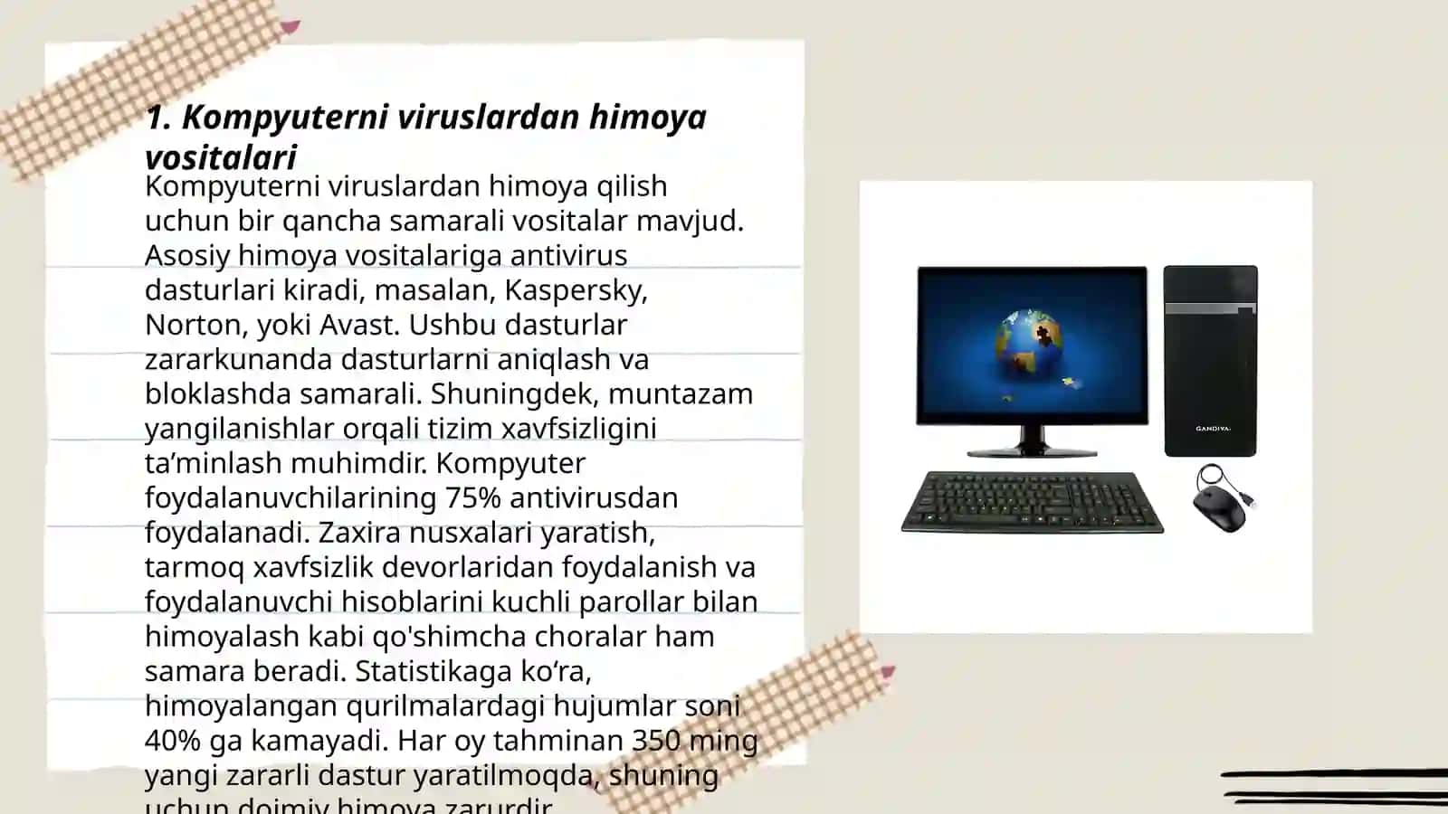 Kompyuterni viruslardan himoyalash. Antivirus dasturlaridan foydalanish 3