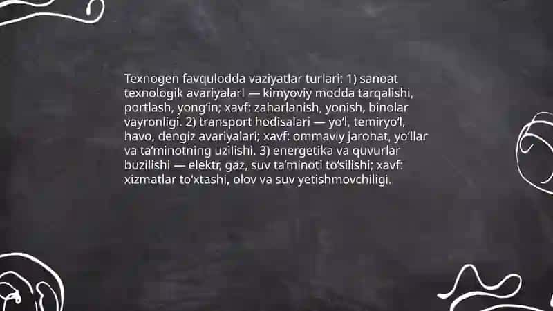 Texnogen tusdagi favquloddagi vaziyatlarda fuqarolarni muhofazalash 3