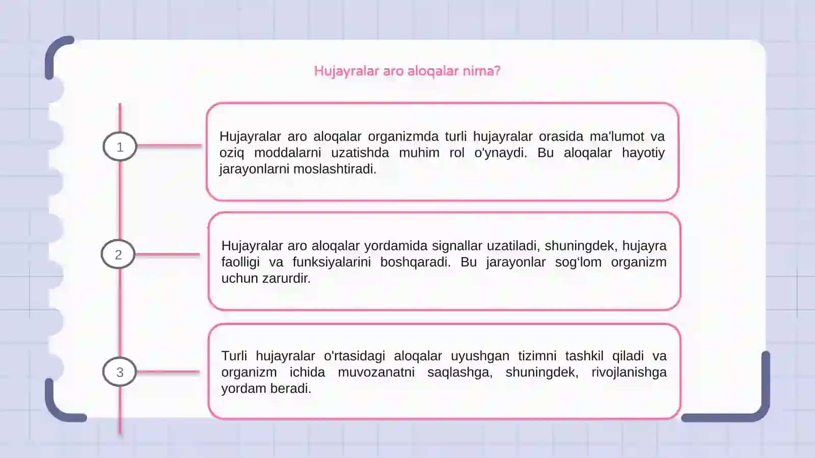 Hujayralar aro aloqalar 3
