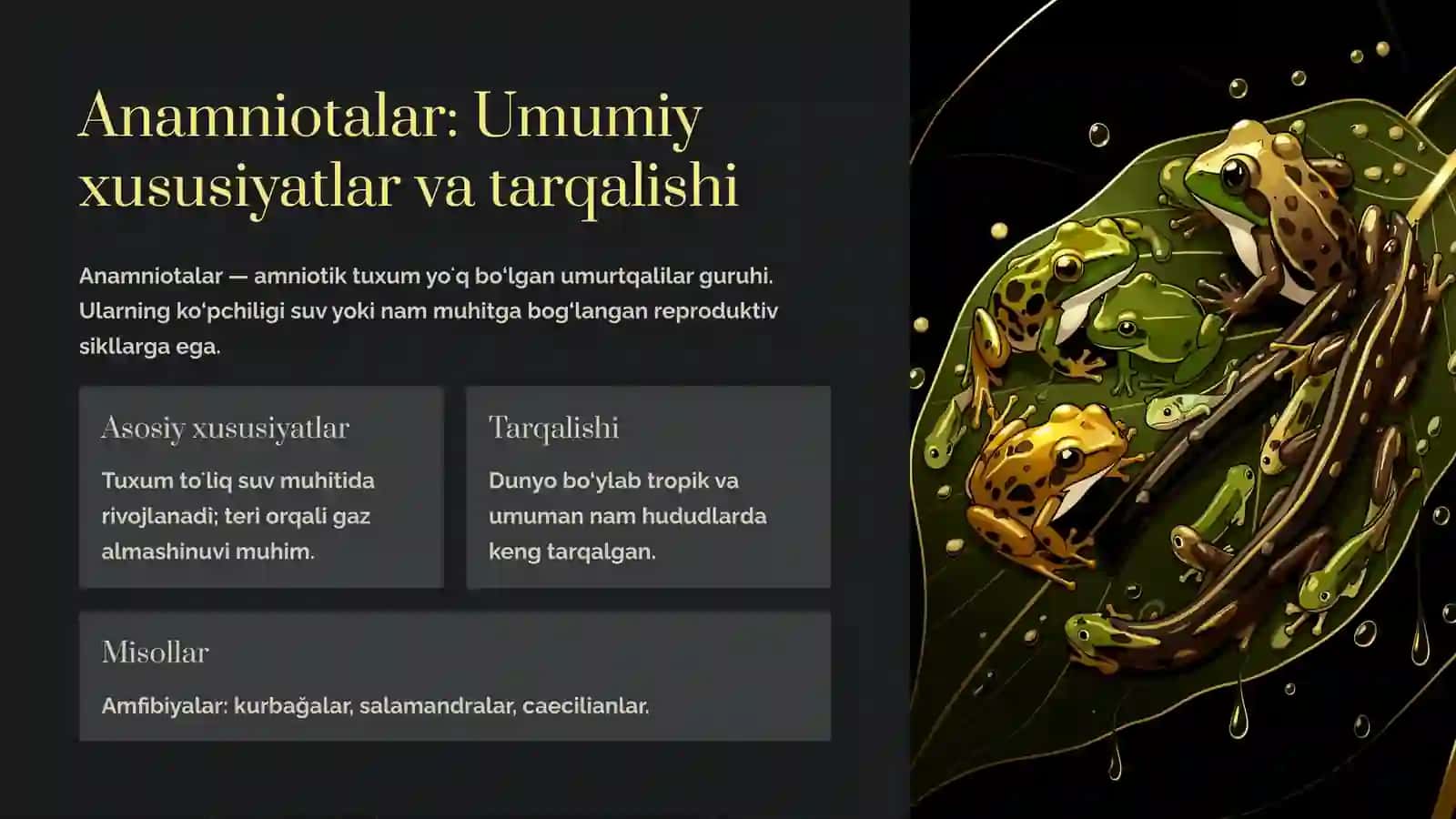 Murtak xaltasiz va murtak xaltali umurtqalilar: Taqqoslash 3
