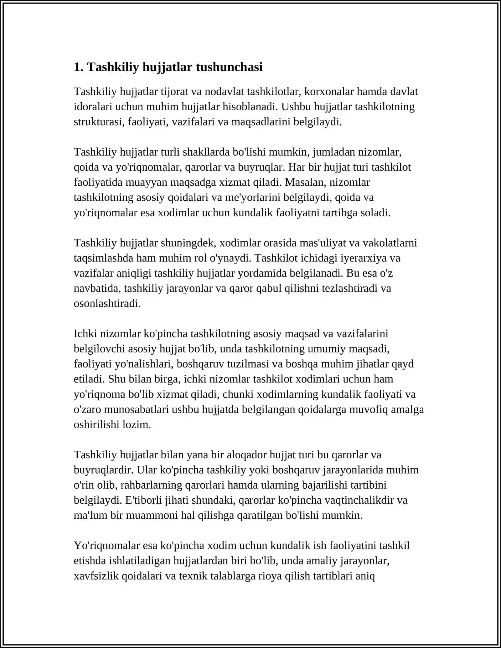 TASHKILIY HUJJATLAR VA ULARNI RASMIYLAZHTIRISH 3