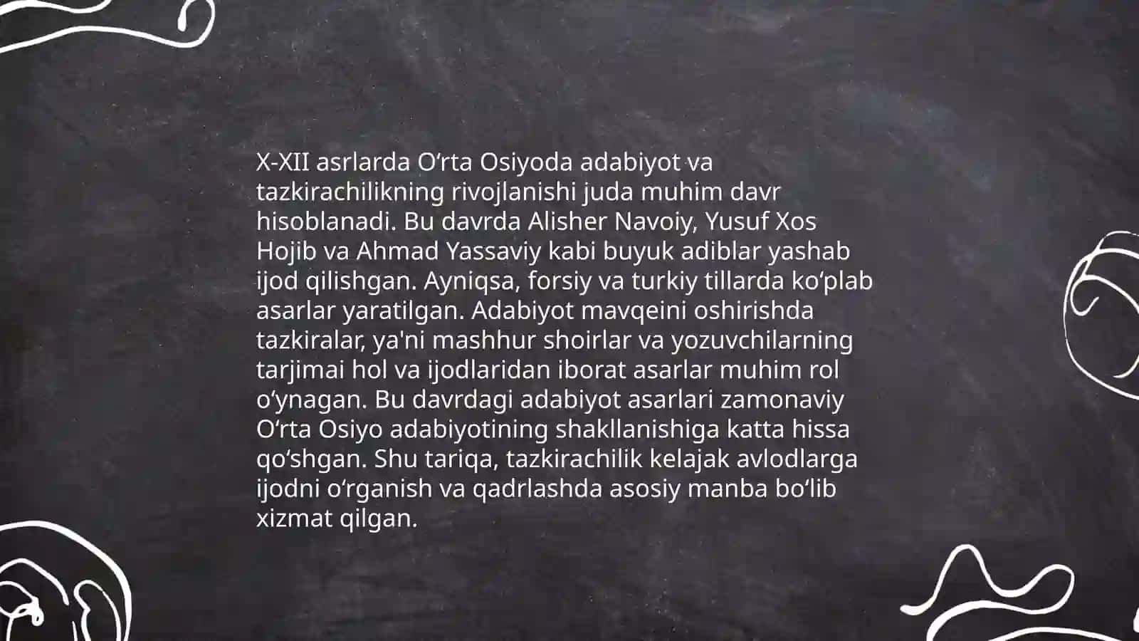 X-XII asrda Õrta Osiyoda arab va fors tilidagi adabiyot tazkirachiligi 3