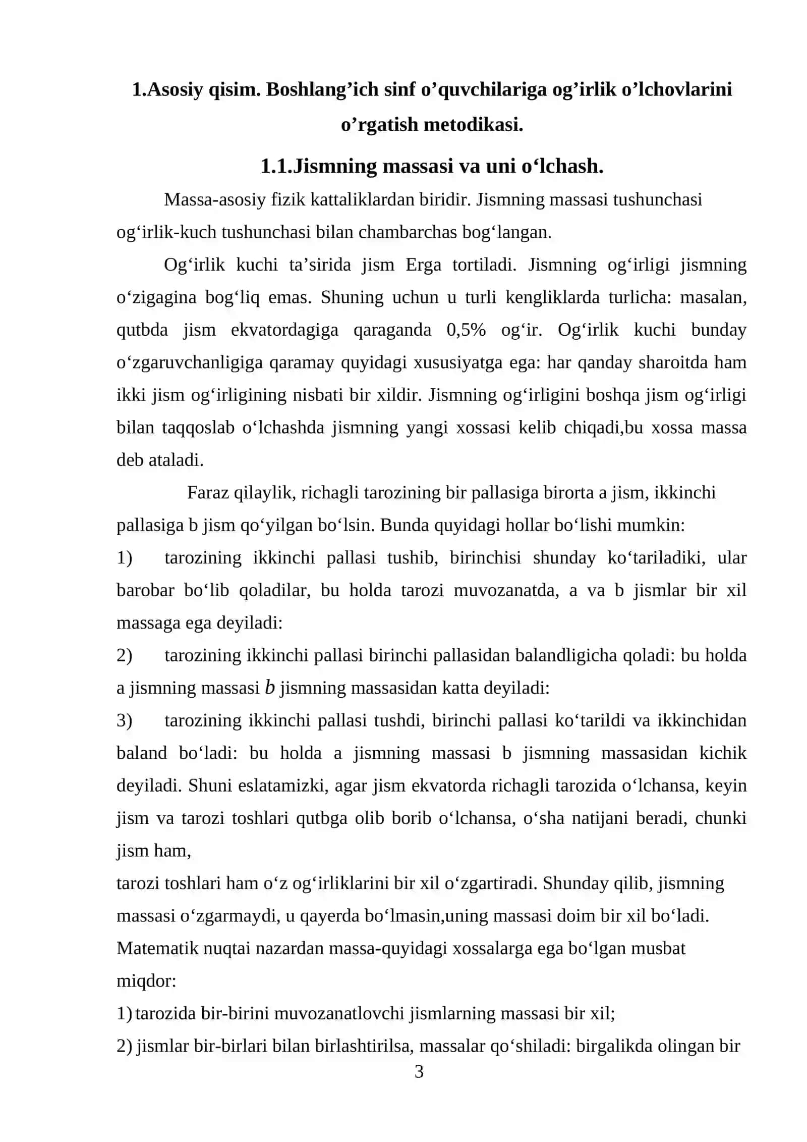 Boshlang’ich sinf o’quvchilariga og’irlik o’lchovlarini o’rgatish metodikasi 3