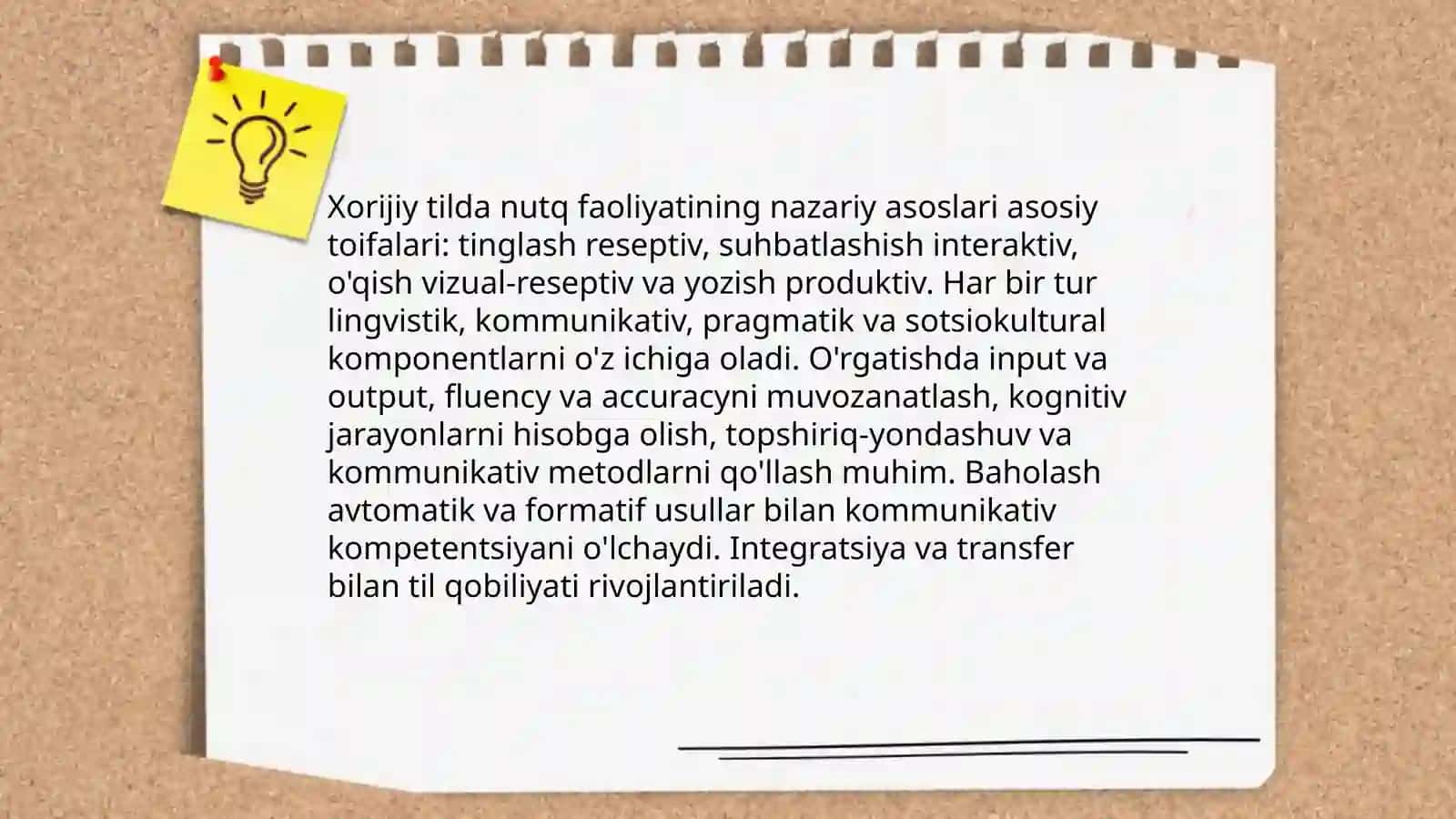 Chet tilida nutq faoliyatining turlarini oʻrgatish 3