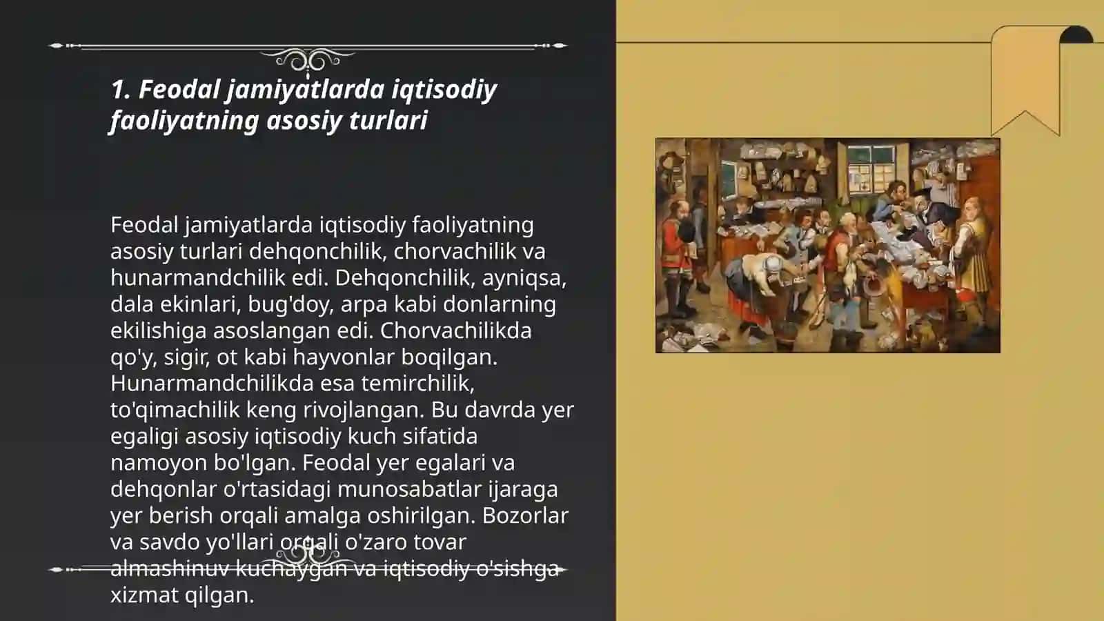 Feodal jamiyatlari iqtisodiy gʻoyalari 3