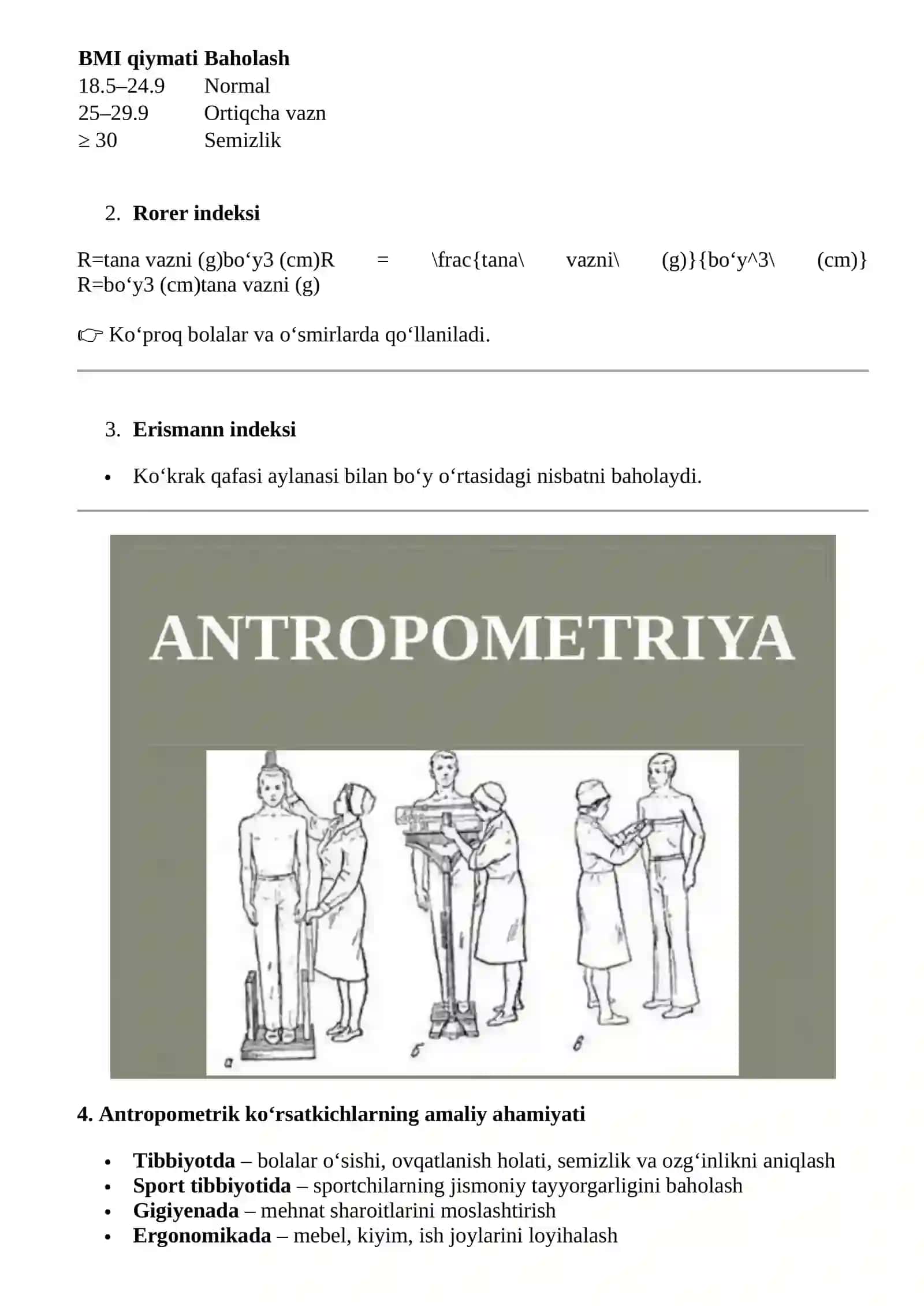 Antropometrik ko`rsatkichlar 3