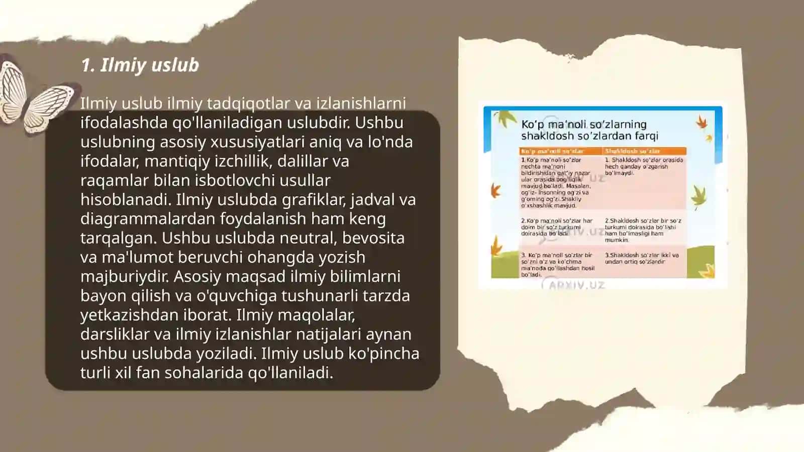 Oʻzbek tilining vazifaviy uslublari 3