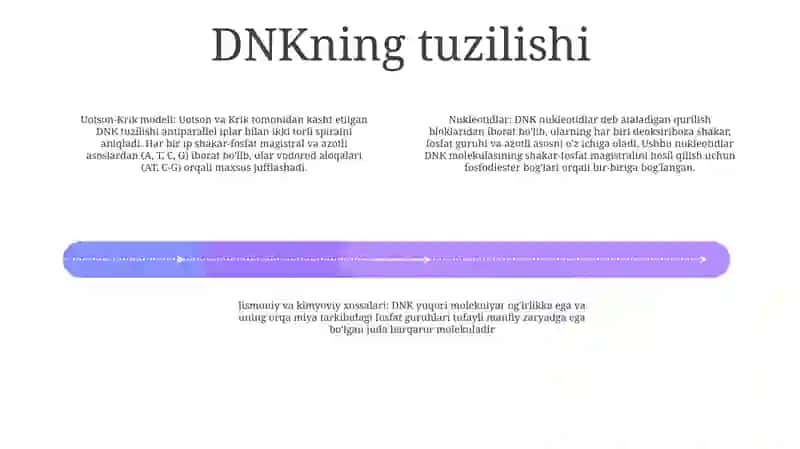 Nuklein Kislotalarning Tuzilishi Va Fizik Kimyoviy Xossalari Dnk Tuzulishi 3