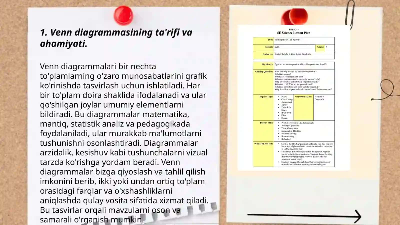 Venna diagrammasi pedagogik texnalogiyasini tabiy fan darslarida qullash 3