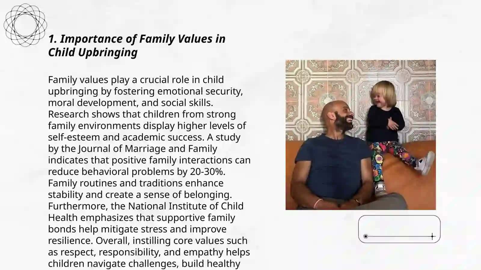Family values: Upbringing children. Family celebrations. Marriage and divorce 3
