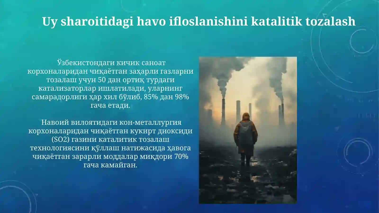 atmosfera xavosini zaharli gazlardan katalitik usulbilantozalash 3