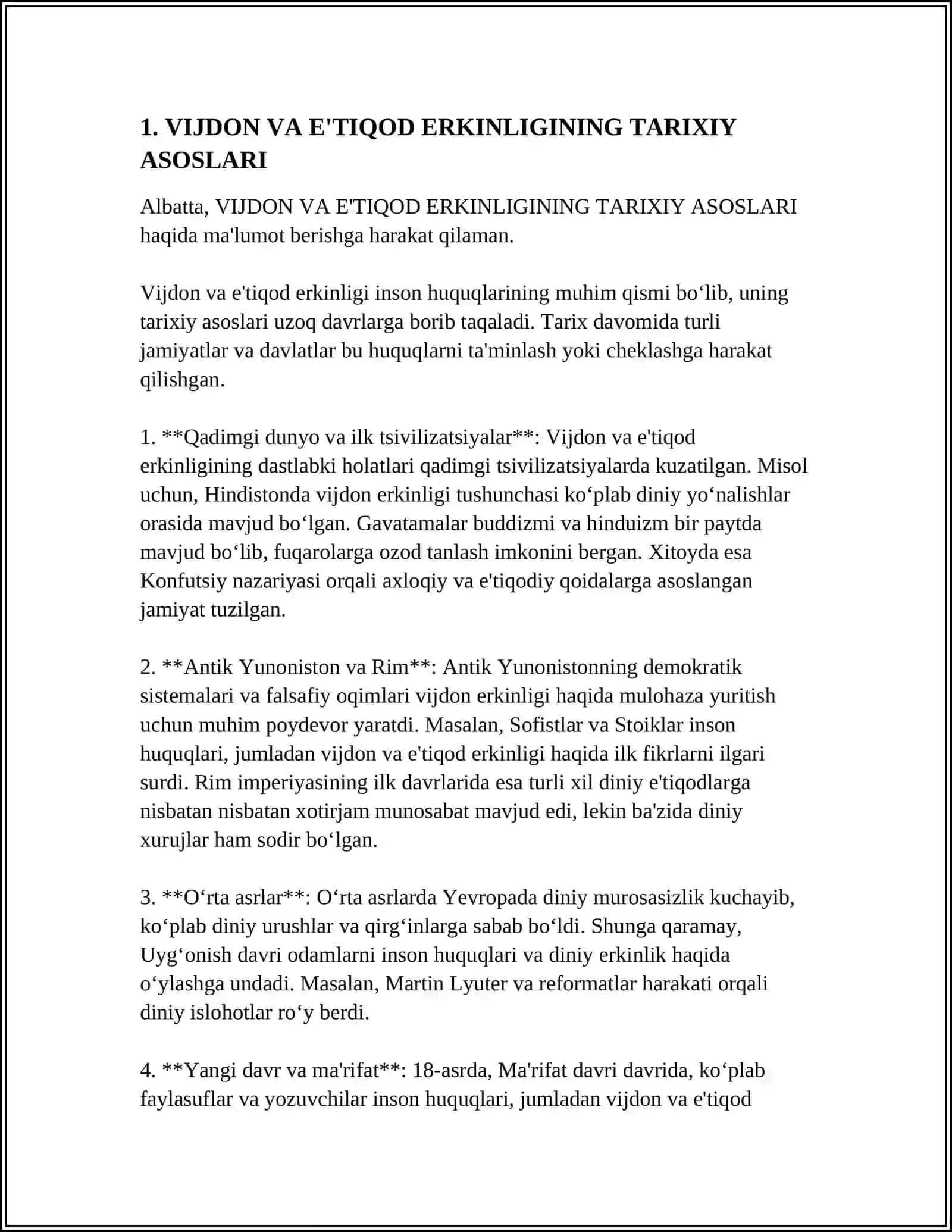 VIJDON VA E'TIQOD ERKINLIGINING TA'RIFI 3