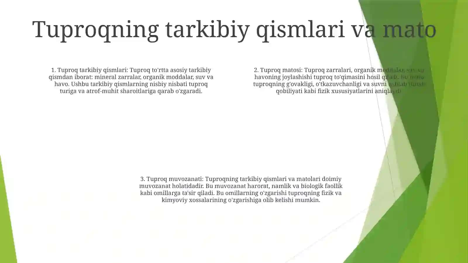Zamin Guruntlarining MuvozanatXolatiTenglamalari 3