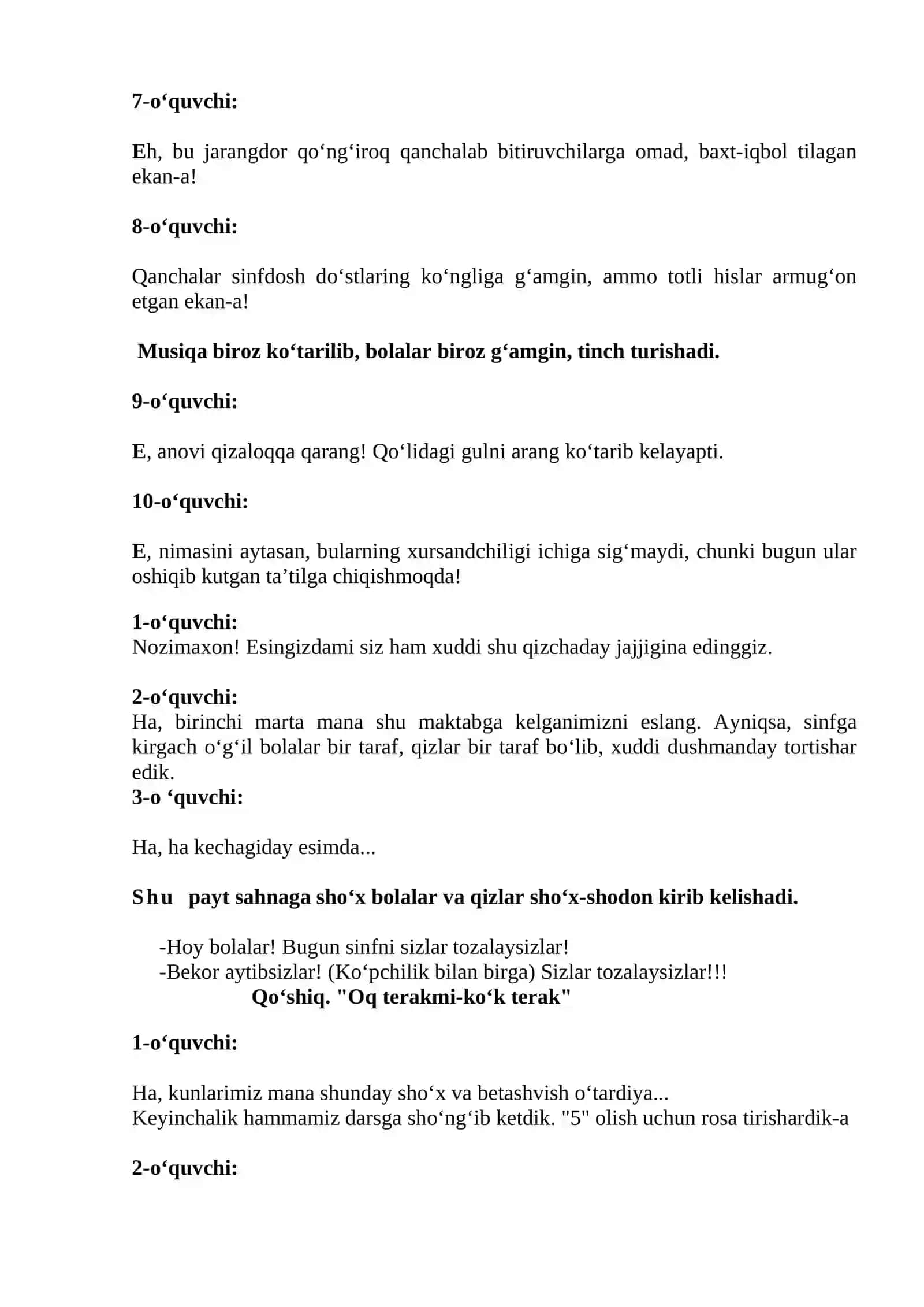 “Oq yo‘l bitiruvchi” tadbir ssenariysi 3