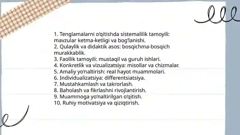 Tenglama va uni yechishga o‘rgatish metodikasi 3