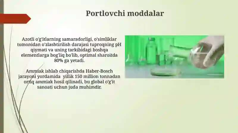 Azot va uning birikmalarini olinish va xosalari 3