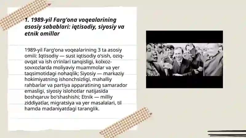 1989-yil Fargʻona voqealari.Oʻzbekistonda ijtimoiy inqirozining avj olishi 3