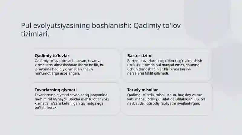 Pul evolyutsiyasi tarixi 3