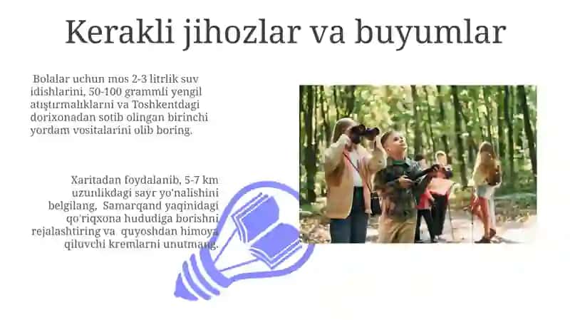 Bolalarni Tabiatga Olishga Tayyorgarlik 3