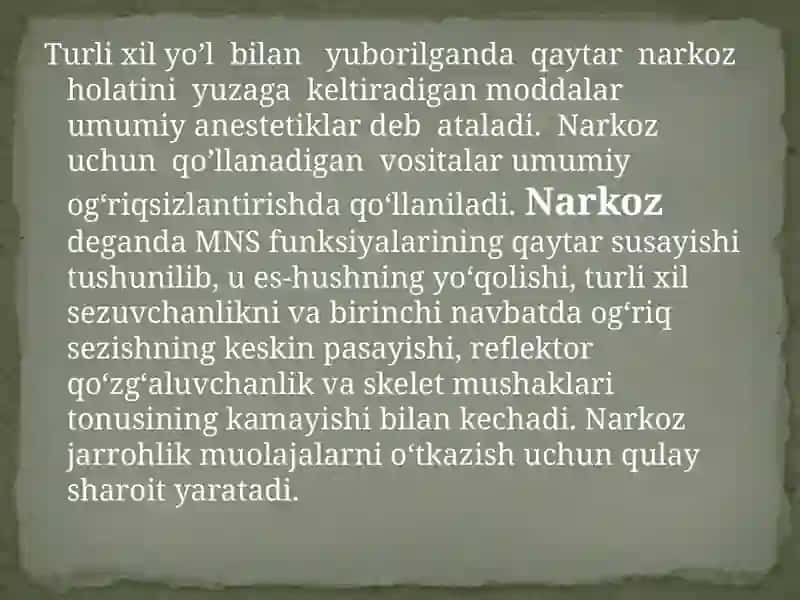 Narkoz vositalari 3
