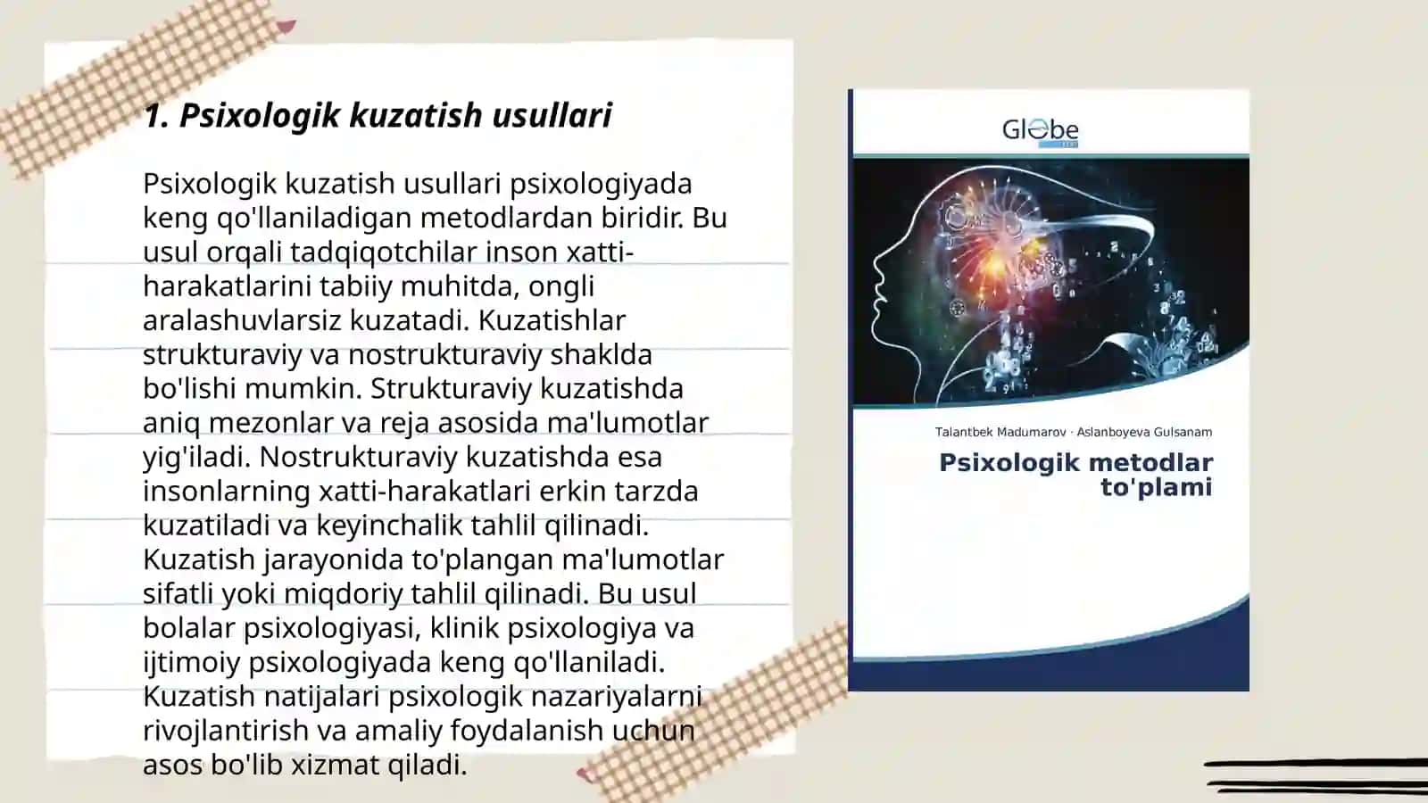 Psixolog faoliyat va psixologik metodlar 3