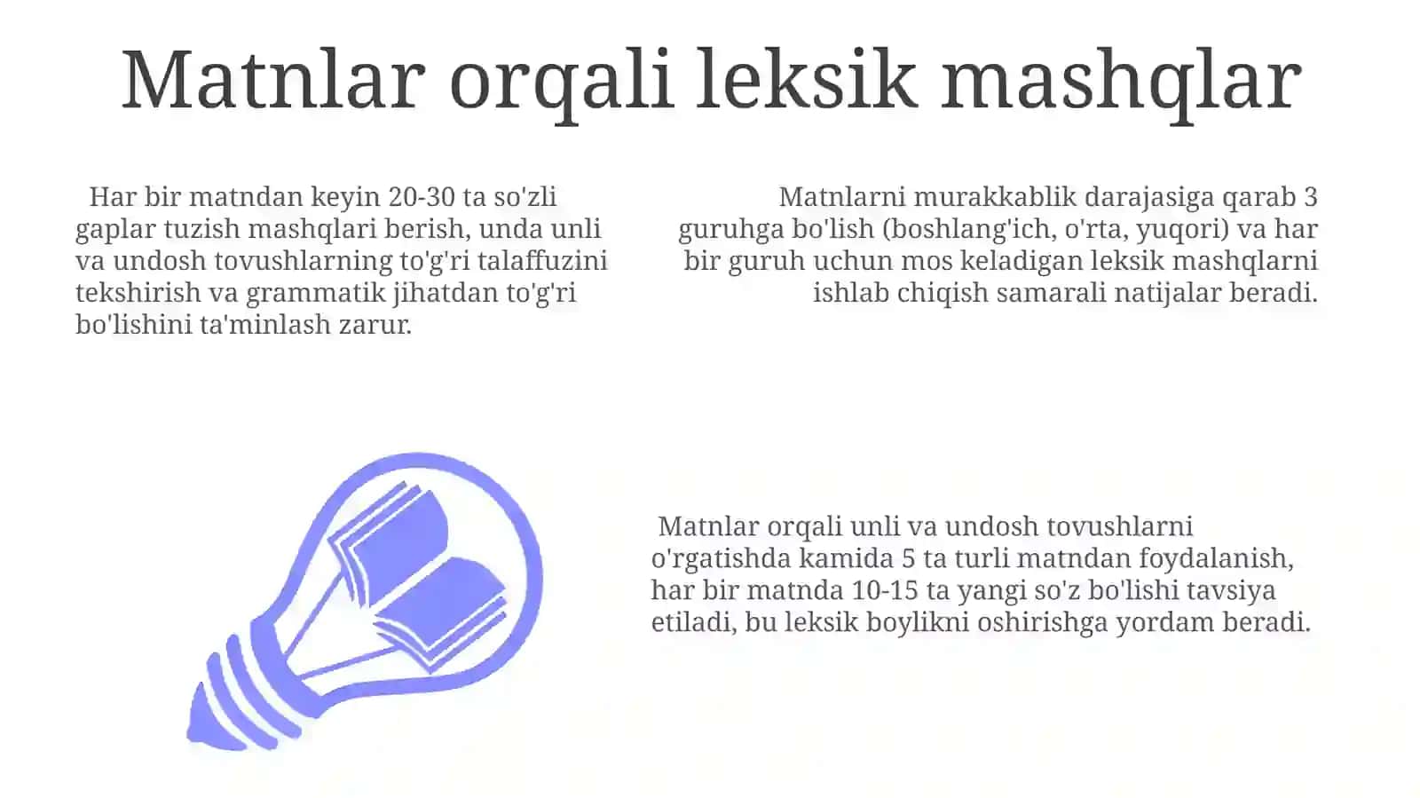 Samarali Leksik Mashqlarni Rejalashtirish va Amalga Oshirish 3