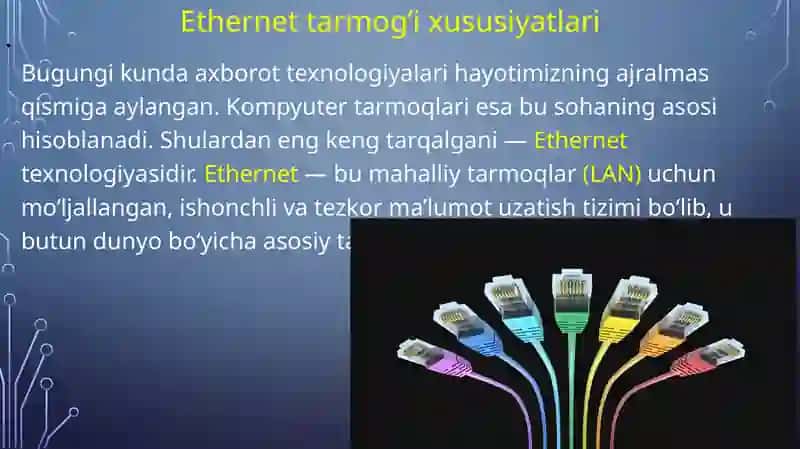 Ethernet, Fast Ethernet, Token Ring texnologiyalari 3