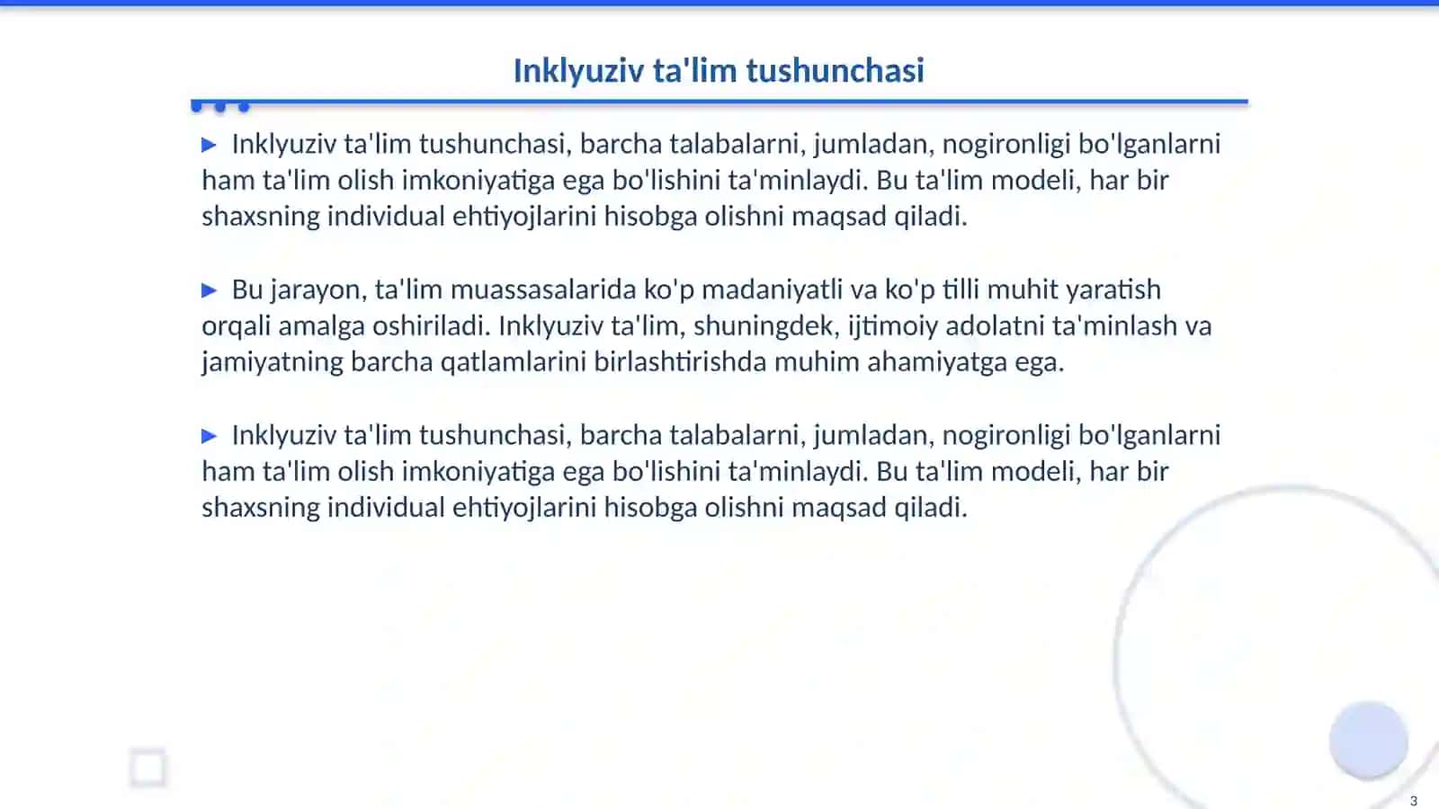 Inklyuziv ta'limning huquqiy asoslar 3