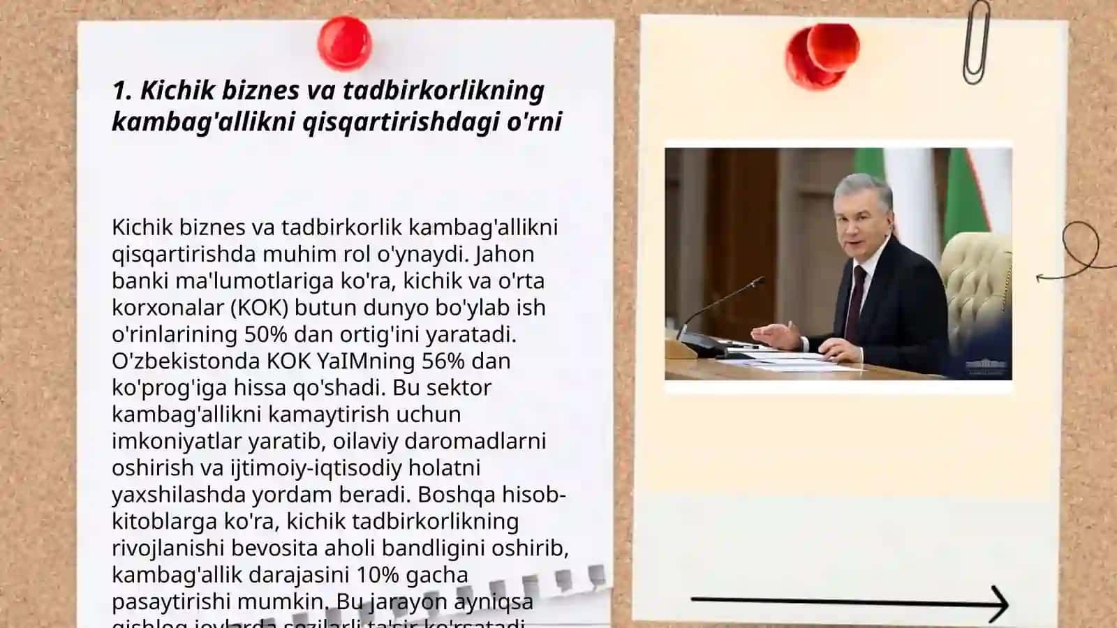 Kichik biznes va tadbirkorlikning kambag'allikni qisqartirishdagi o'rni 3