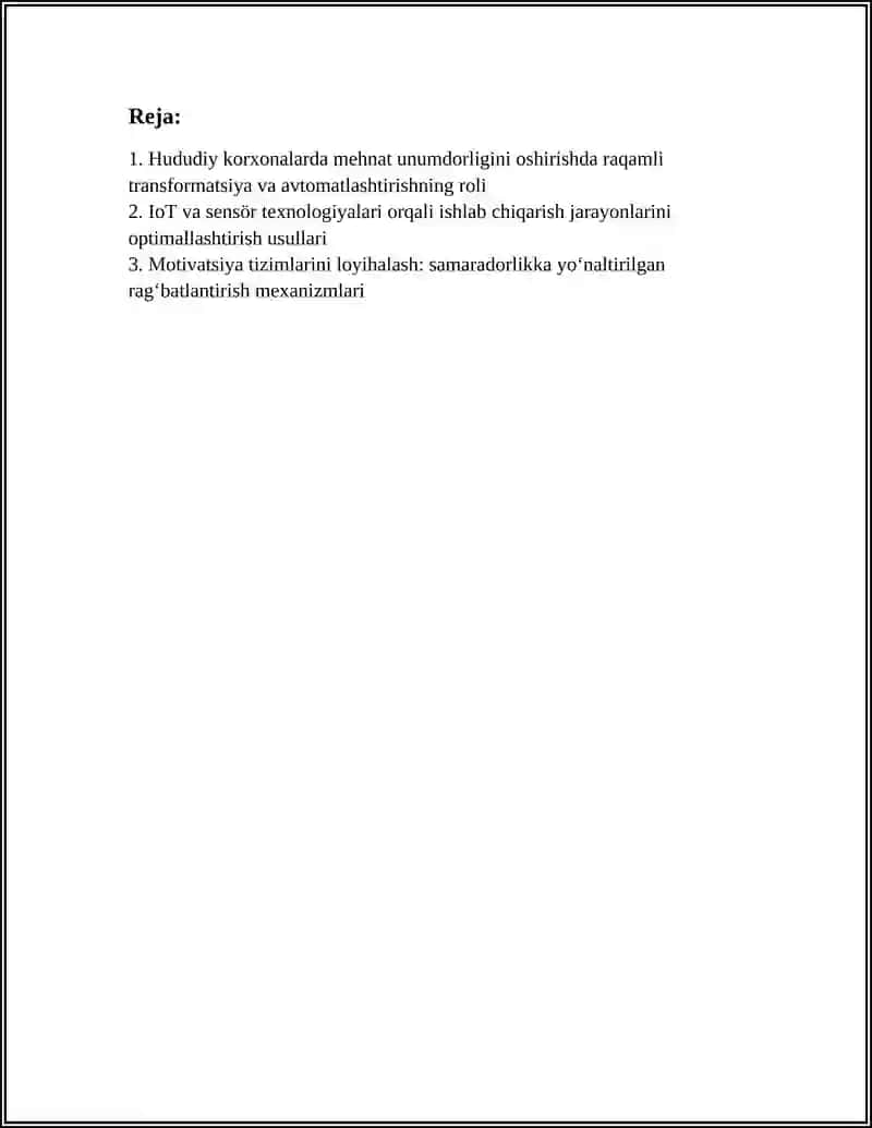 HUDUDIY KORXONALARDA MEHNAT UNUMDORLIGINI OSHIRISH OMILLARI 3