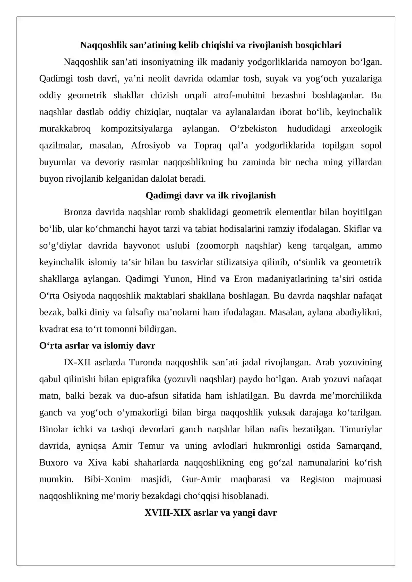 Mustaqillik yillarida naqqoshlik san’ati 3