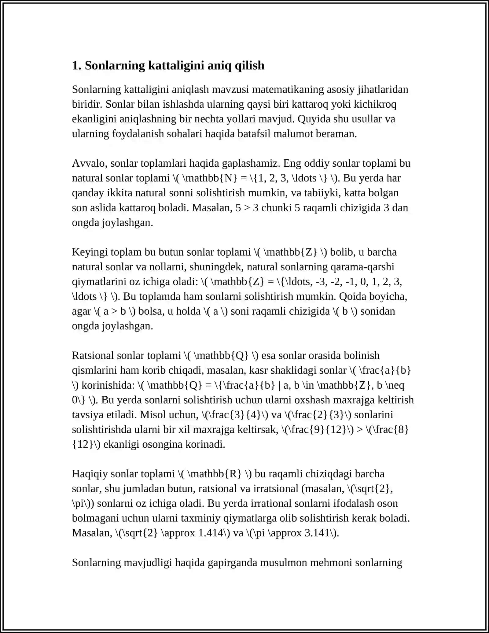 SONLARNING KATTALIGINI ANIQLOVCHI SXEMA: TUZILISHI, ISHLASHI 3