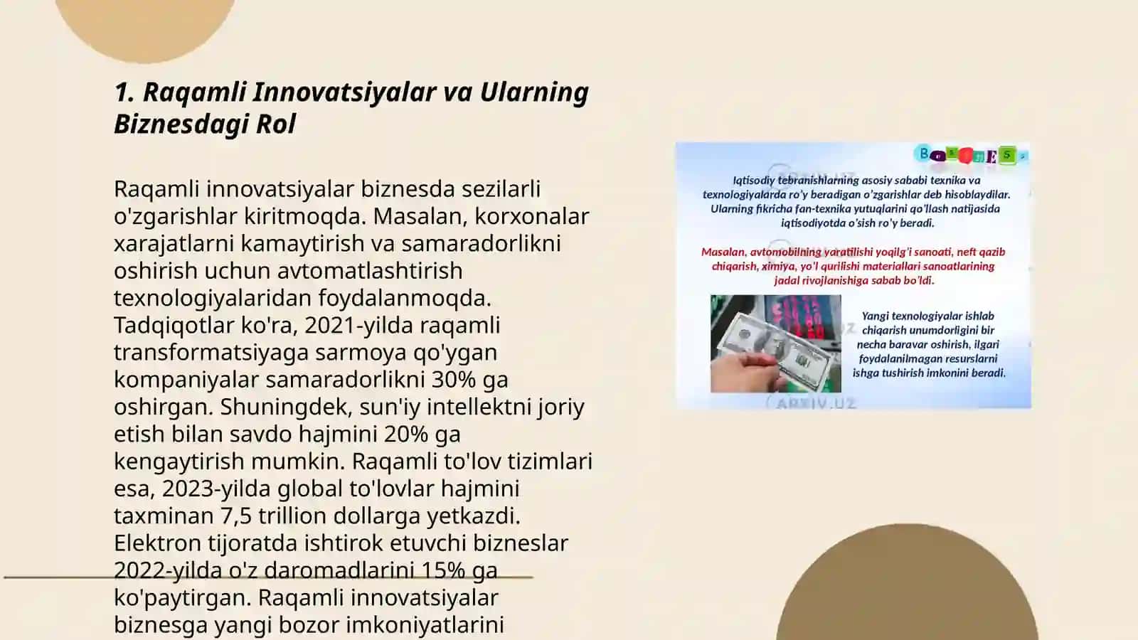 Innovation iqtisodiyot va biznes 3