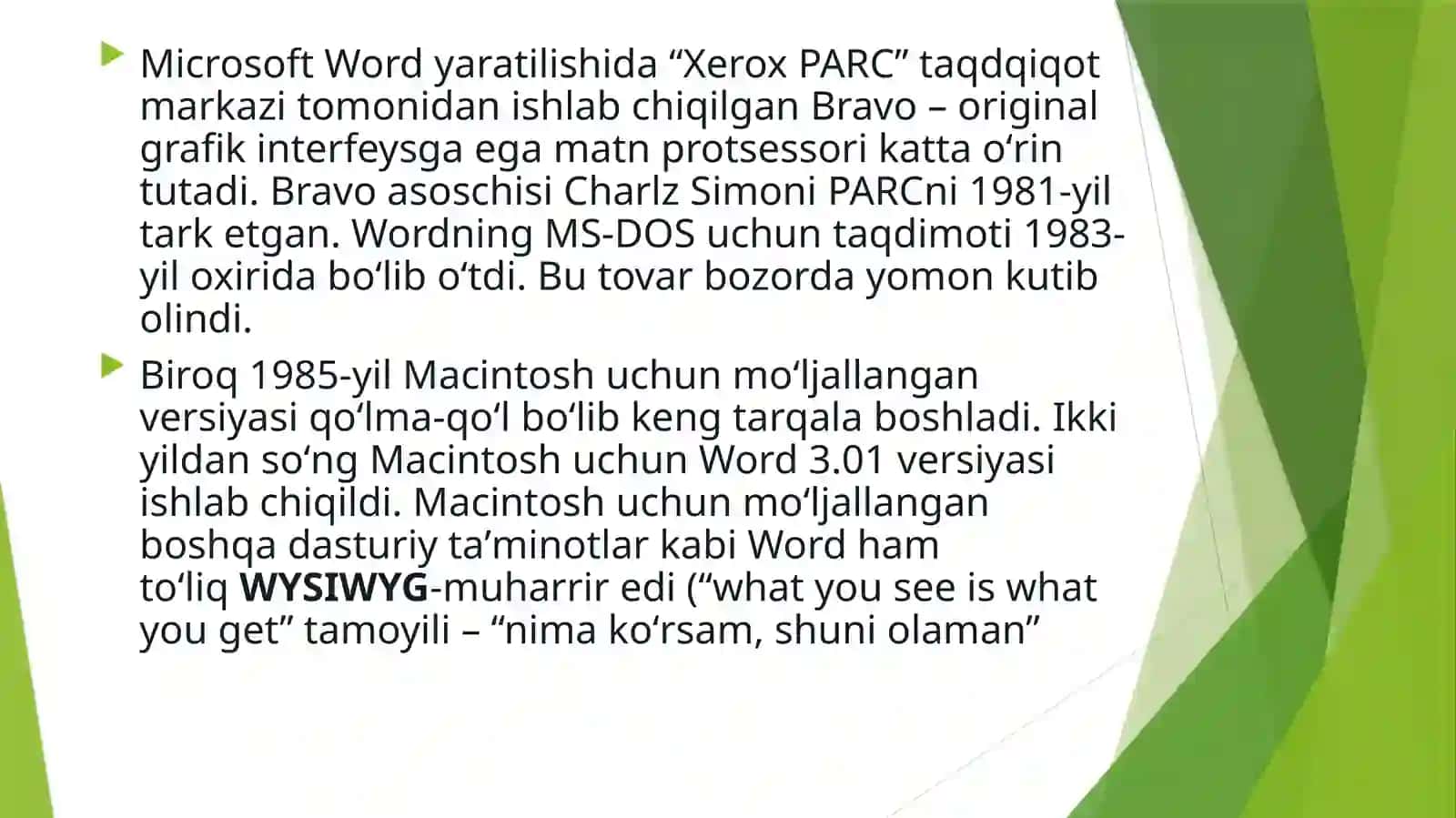 MicrasoftWord matn muharriri 3