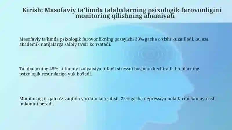 Masofaviy taʼlimda talabalarning psixologik farovonligini monitoring qilish usullari 3