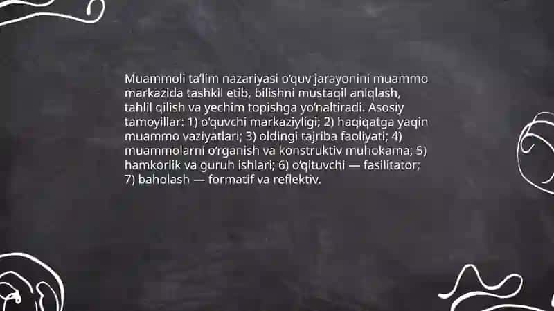 Ta’limda innovatsion pedagogik texnologiyalar. Muammoli ta’lim metodlari 3