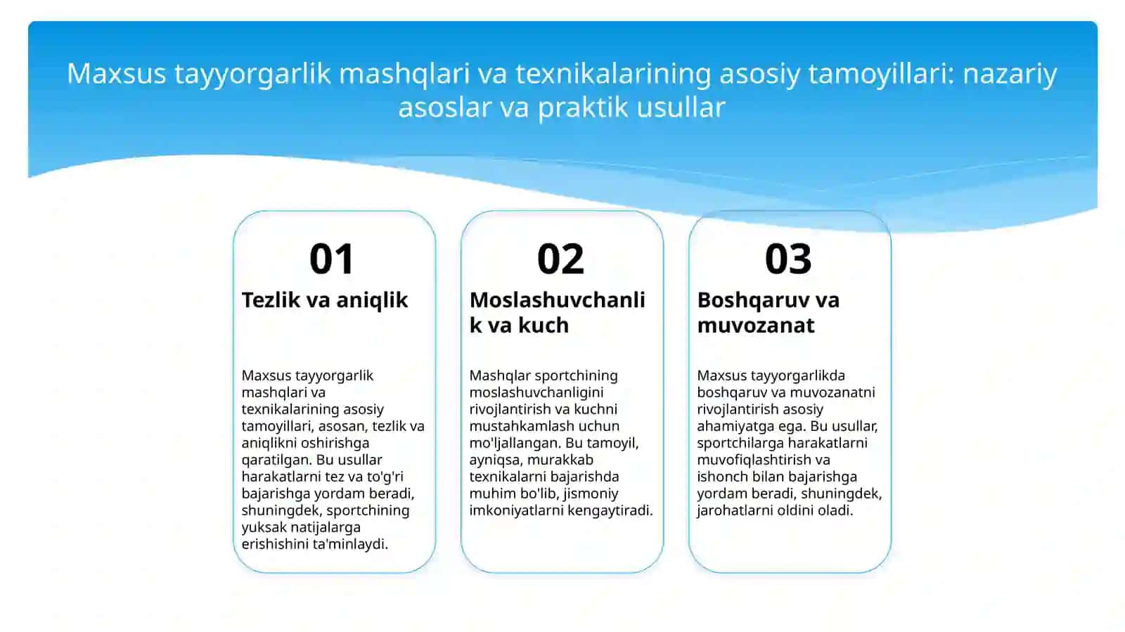 Gimnastika sport jihozlarida mashglar bajarish bo vicha mahoratini oshirish 3
