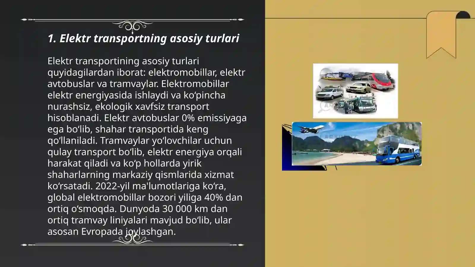 Elektr transporti va yashil transport tizimlari 3