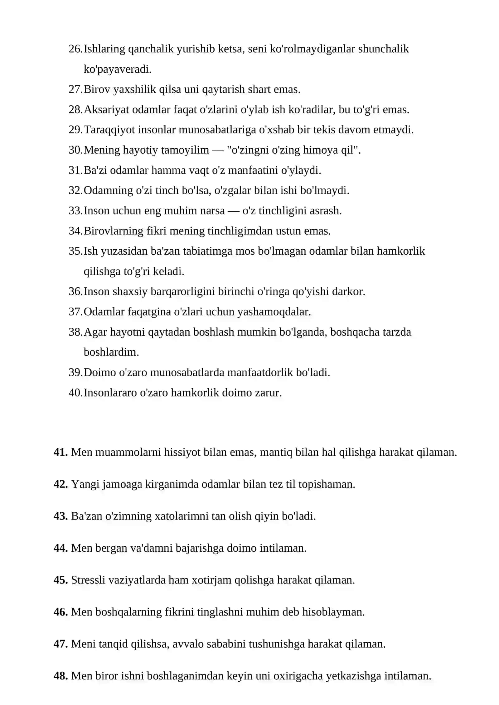 ISHKI ISHLARGA KIRUVCHILAR USHUN TESTLAR TOPLAMI 3